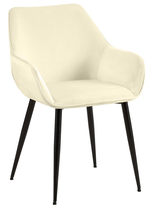 Spisestuestol Luena fløjl, creme