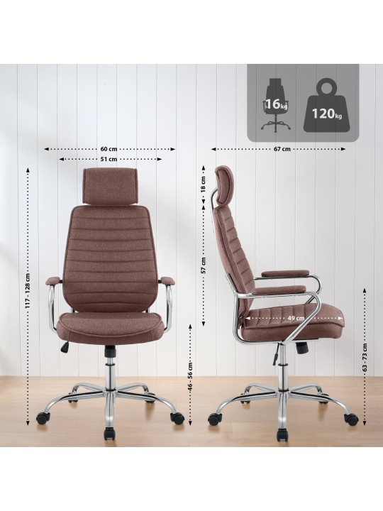 Kontorstol Rako stof, brun