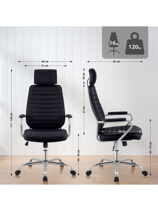 Kontorstol Rako stof, sort Kontorstol Rako stof, sort