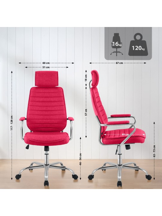 Kontorstol Rako stof, rød