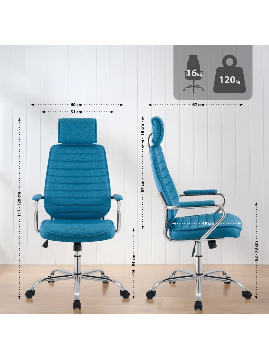 Kontorstol Rako stof, blå Kontorstol Rako stof, blå