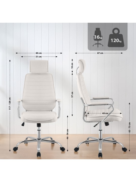 Kontorstol Rako stof, beige