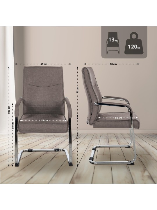 Besøgsstol Hobart stof, mørkegrå Besøgsstol Hobart stof, mørkegrå