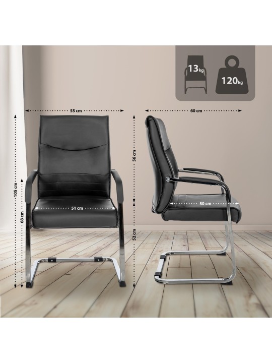 Besøgsstol Hobart, sort