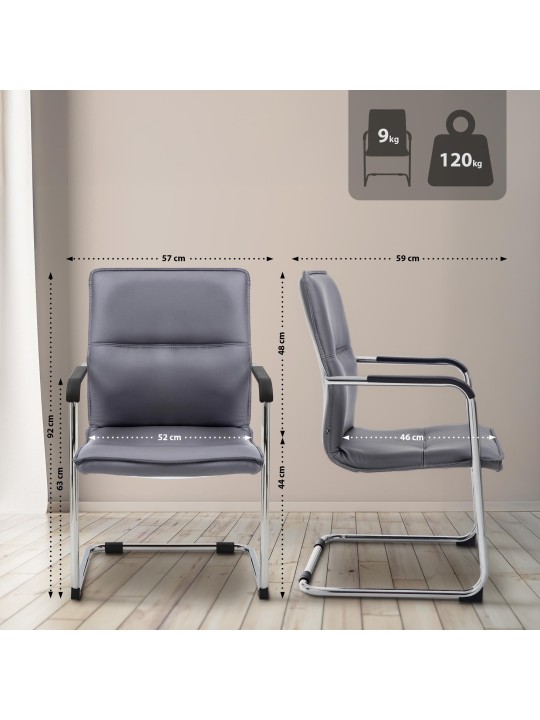 Besøgsstol Seattle, grå Besøgsstol Seattle, grå