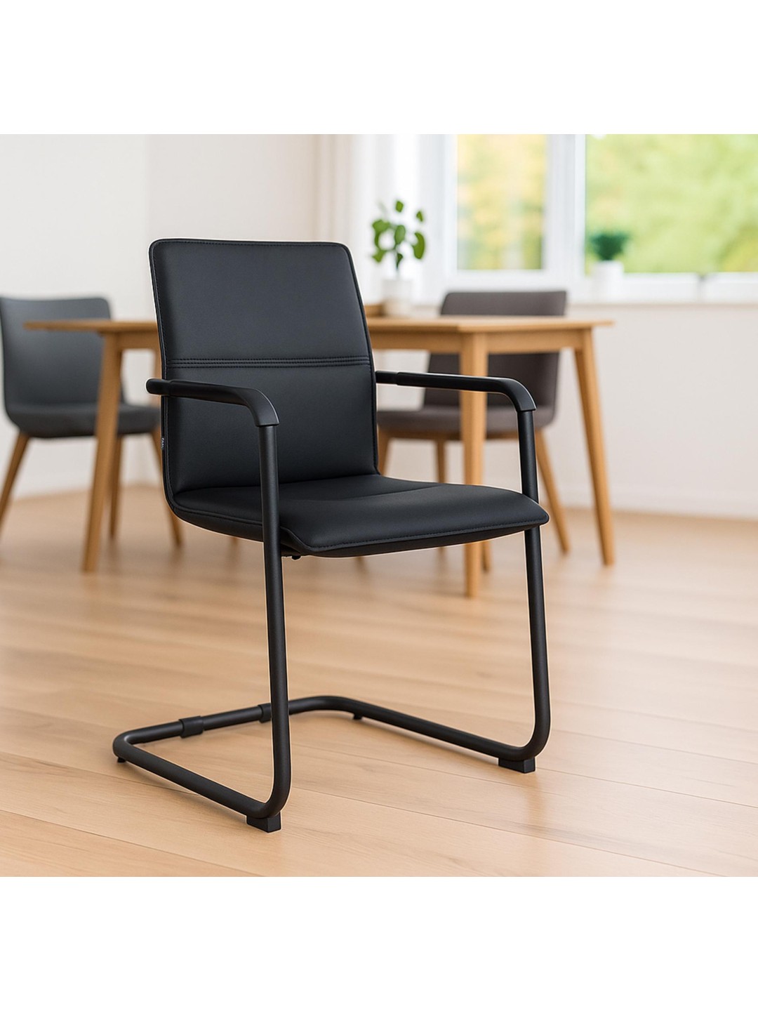 Besøgsstol Seattle, sort/sort