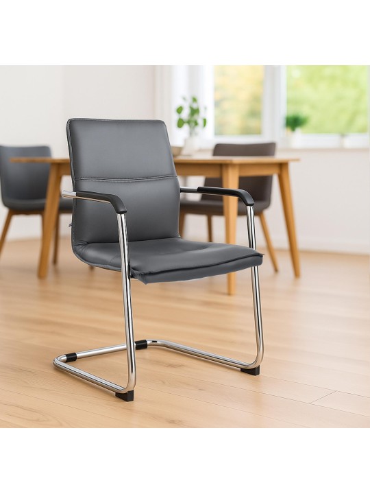 Sæt med 2 besøgsstole Seattle, grå