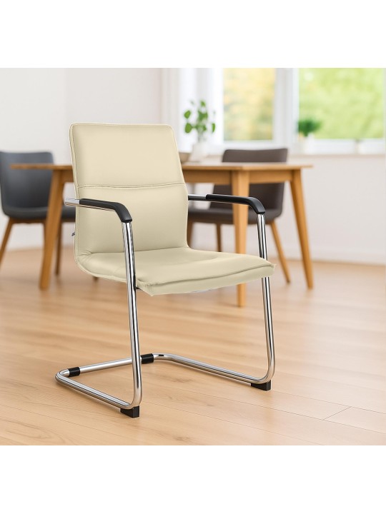 Sæt med 2 besøgsstole Seattle, creme Sæt med 2 besøgsstole Seattle, creme