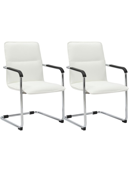 Sæt med 2 besøgsstole Seattle, hvid