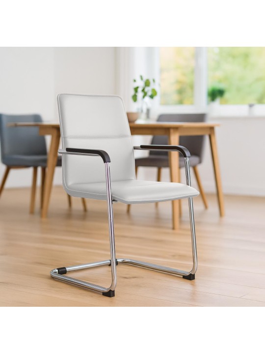 Sæt med 2 besøgsstole Seattle, hvid