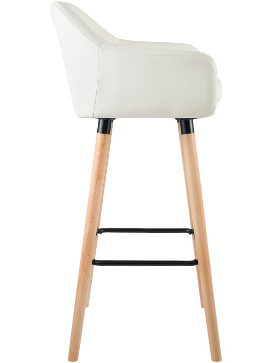 Barstol Grant imiteret læder, creme