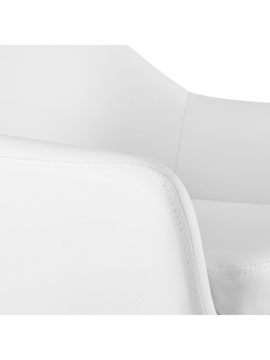 Sæt med 2 barstole Grant imiteret læder, hvid