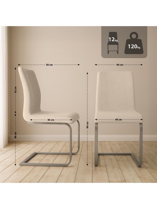 Spisestuestol Belfort STOF, creme