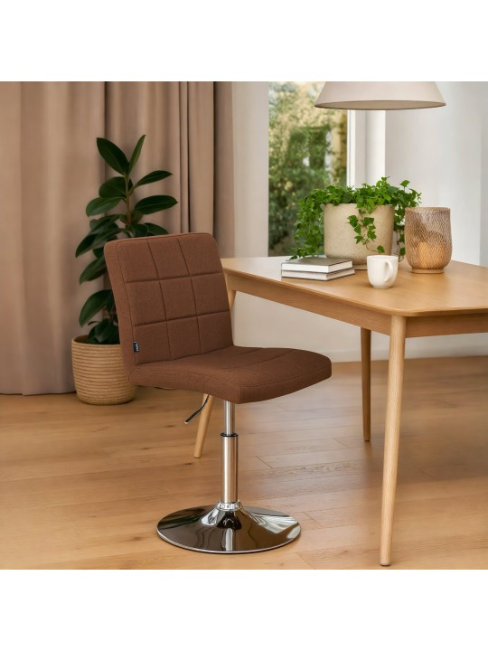 Stol Ricky stof, brun