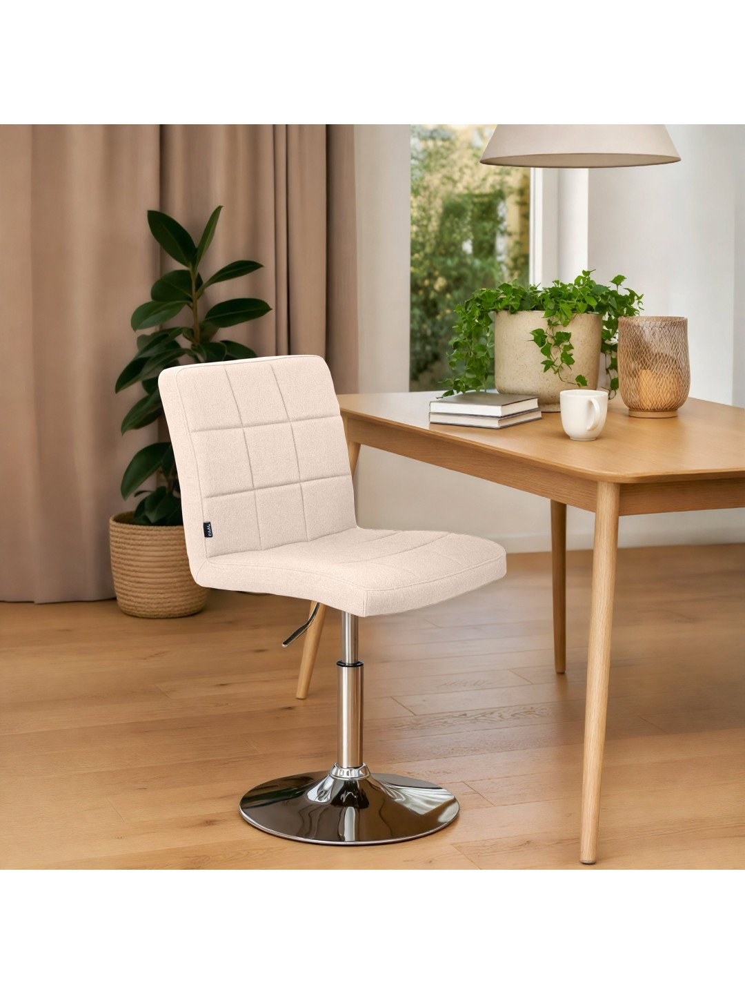 Stol Ricky stof, creme