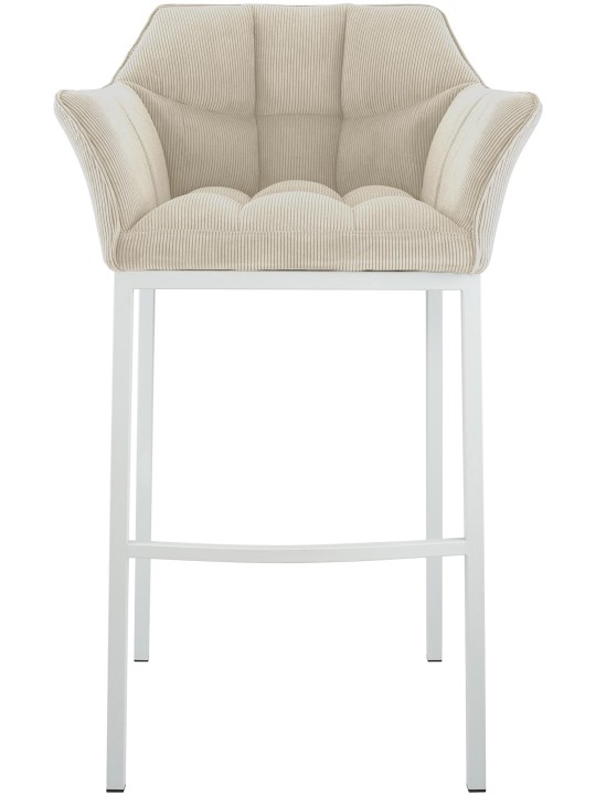 Barstol Damaso W Cord med 4 fods stel, creme Barstol Damaso W Cord med 4 fods stel, creme