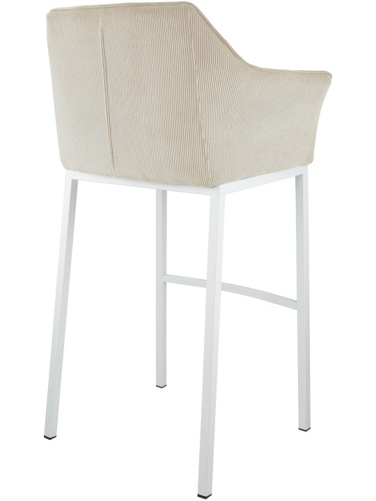 Barstol Damaso W Cord med 4 fods stel, creme Barstol Damaso W Cord med 4 fods stel, creme