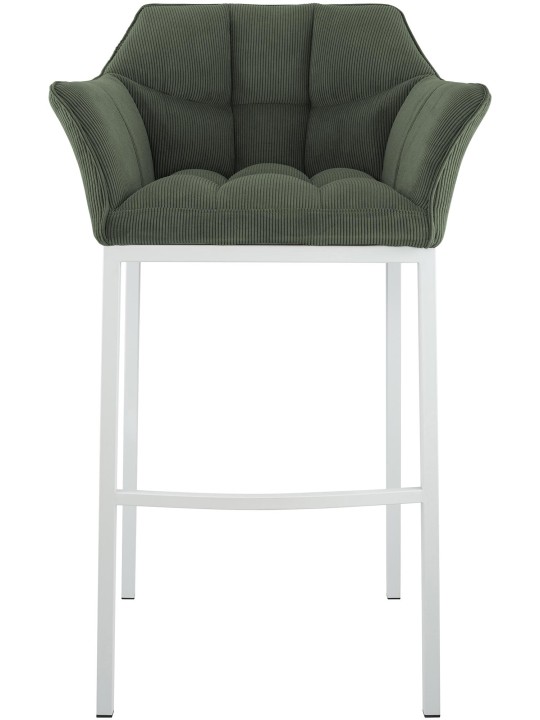 Barstol Damaso W Cord med 4 fods stel, grøn Barstol Damaso W Cord med 4 fods stel, grøn