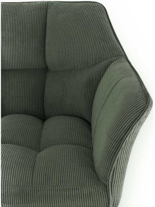 Barstol Damaso W Cord med 4 fods stel, grøn Barstol Damaso W Cord med 4 fods stel, grøn