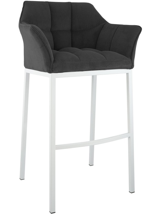 Barstol Damaso W Cord med 4 fods stel, mørkegrå Barstol Damaso W Cord med 4 fods stel, mørkegrå