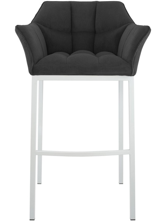 Barstol Damaso W Cord med 4 fods stel, mørkegrå Barstol Damaso W Cord med 4 fods stel, mørkegrå