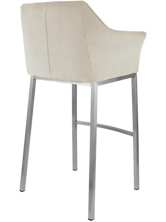 Barstol Damaso E Cord med 4 fods stel, creme