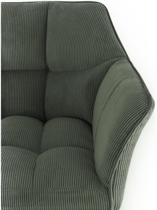 Barstol Damaso E Cord med 4 fods stel, grøn