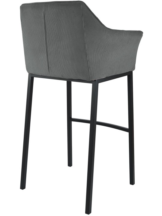 Barstol Damaso B Cord med 4 fods stel, grå Barstol Damaso B Cord med 4 fods stel, grå