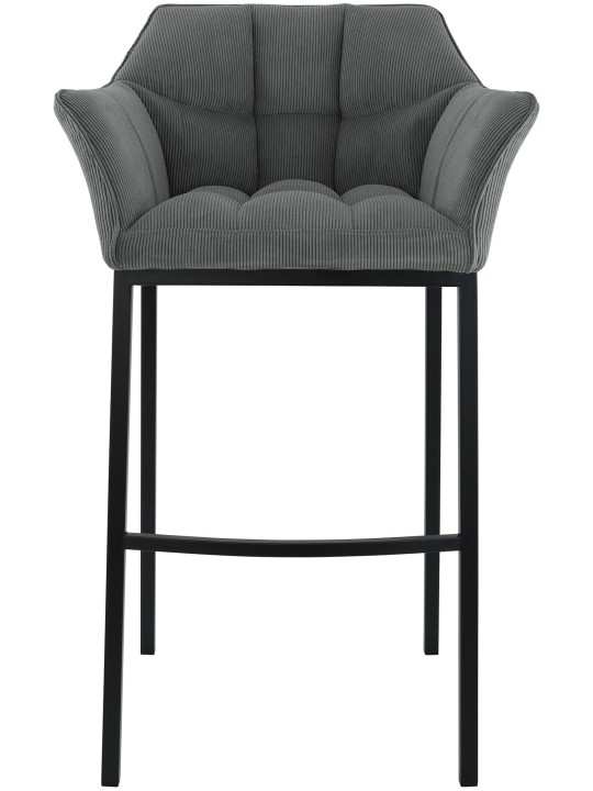 Barstol Damaso B Cord med 4 fods stel, grå Barstol Damaso B Cord med 4 fods stel, grå