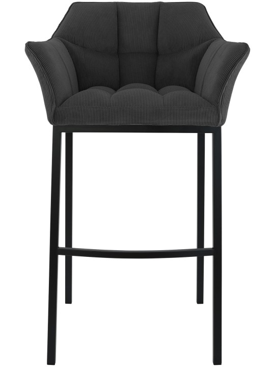 Barstol Damaso B Cord med 4 fods stel, mørkegrå Barstol Damaso B Cord med 4 fods stel, mørkegrå