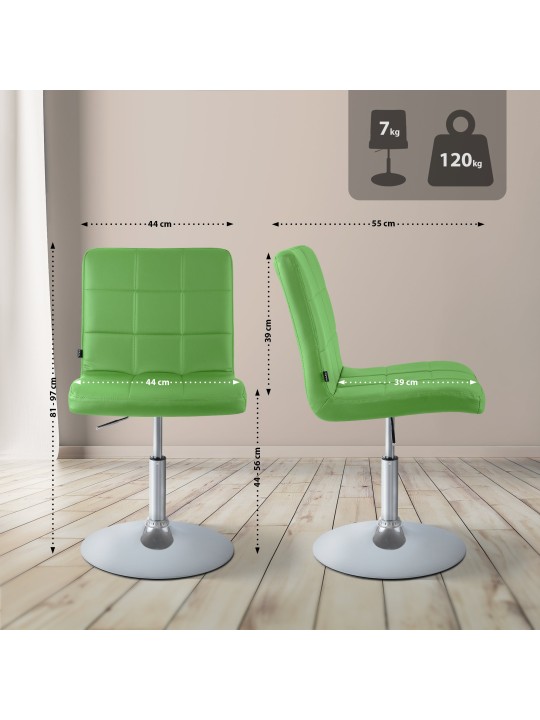Stol Ricky imiteret læder, grøn Stol Ricky imiteret læder, grøn