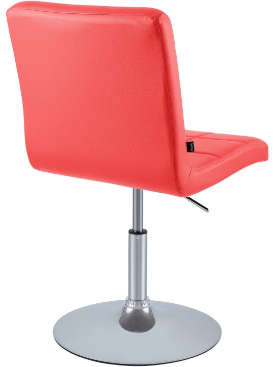 Stol Ricky imiteret læder, rød