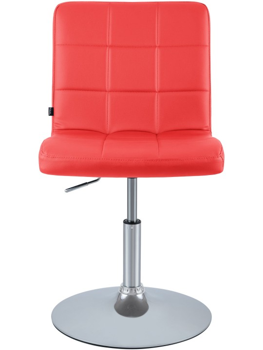 Stol Ricky imiteret læder, rød