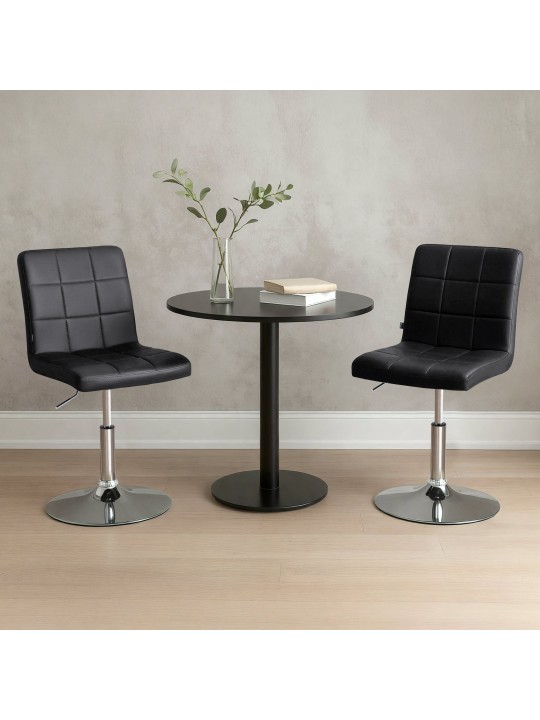 Stol Ricky imiteret læder, sort Stol Ricky imiteret læder, sort