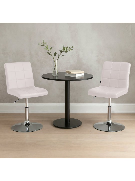 Stol Ricky imiteret læder, hvid Stol Ricky imiteret læder, hvid