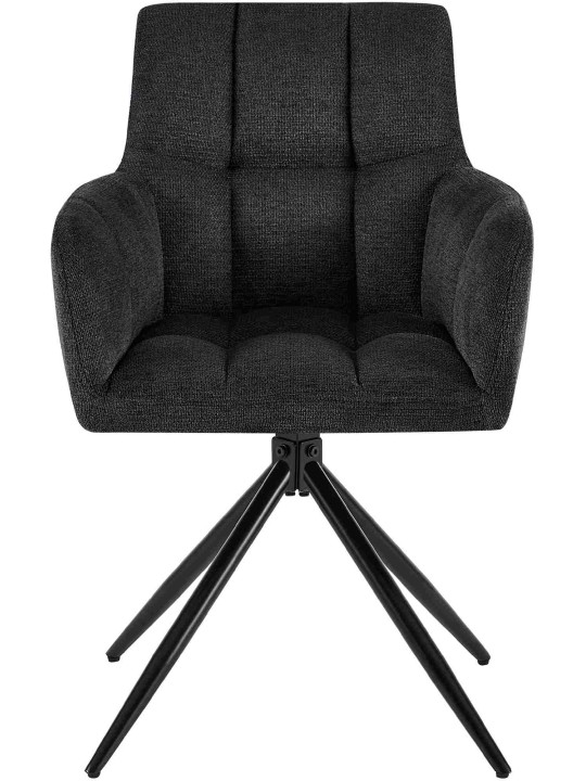 Spisestuestol Jonah stof, sort