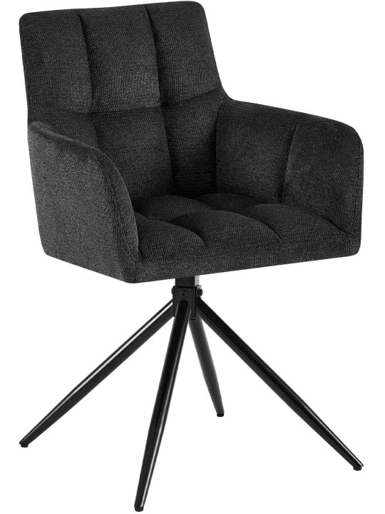 Spisestuestol Jonah stof, sort