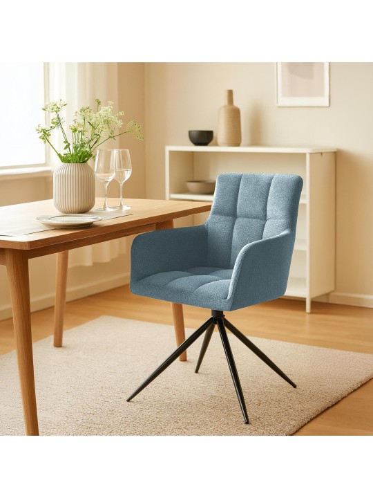 Spisestuestol Jonah stof, turkis