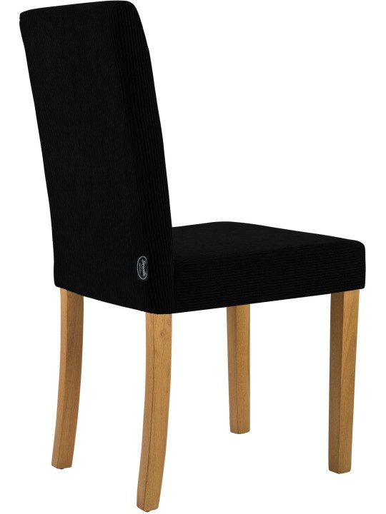 Spisestuestol Ina Cord antik lys, sort