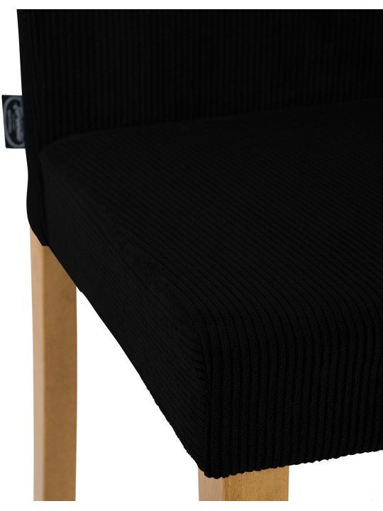 Spisestuestol Ina Cord antik lys, sort