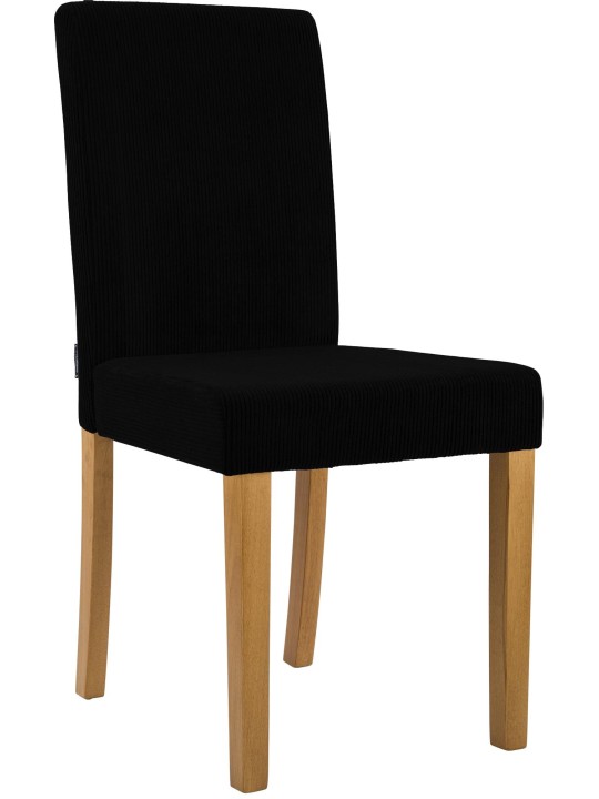 Spisestuestol Ina Cord antik lys, sort