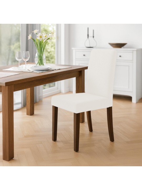 Spisestuestol Ina Cord antik mørk, creme