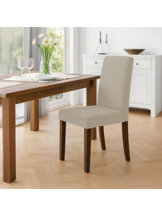 Spisestuestol Ina Cord antik mørk, lysebrun