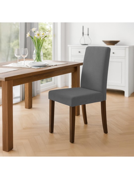 Spisestuestol Ina Cord antik mørk, grå