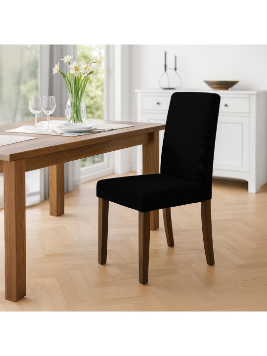 Spisestuestol Ina Cord antik mørk, sort