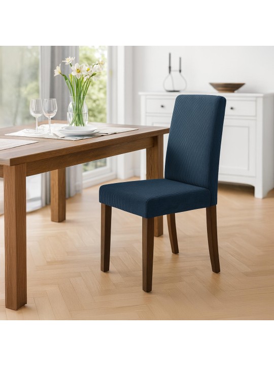 Spisestuestol Ina Cord antik mørk, blå