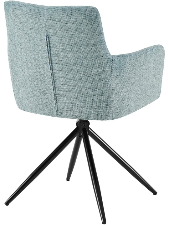 Sæt med 2 spisestuestole Jonah stof, turkis