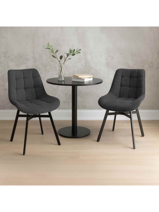 Stol Colby stof, mørkegrå