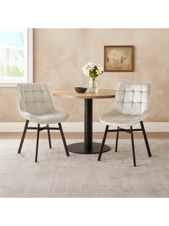 Stol Colby Velvet, creme