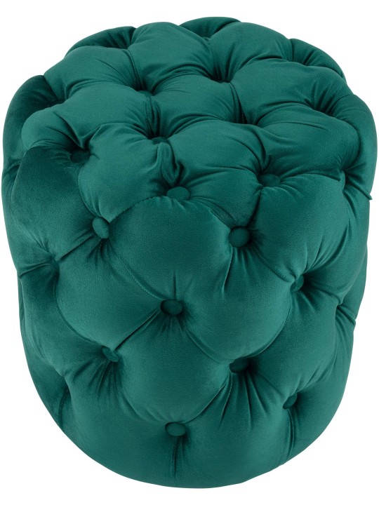Taburet Drancy Velvet M, mørkegrøn